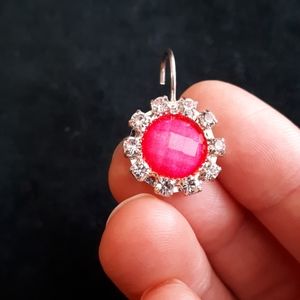 Hot Pink Halo Earrings